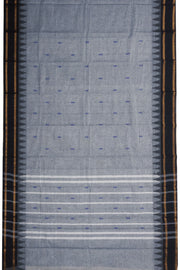 Grey Handloom Chettinad Cotton Saree Without Blouse 10075191