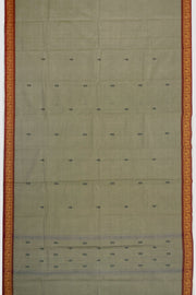 Green Handloom Chettinad Cotton Saree Without Blouse 10075201
