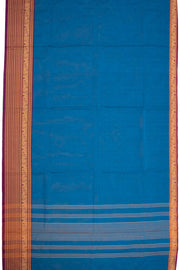 Blue Handloom Chettinad Cotton Saree 10075803