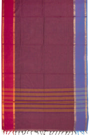Purple Handloom Chettinad Cotton Saree 10075822