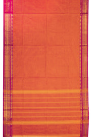 Orange Handloom Chettinad Cotton Saree 10075880