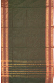 Green Handloom Chettinad Cotton Saree 10075882