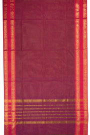Magenta Handloom Chettinad Cotton Saree 10075883