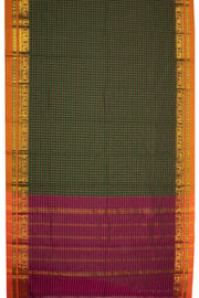 Green Thousand Buttas Chettinad Cotton Saree 10075967