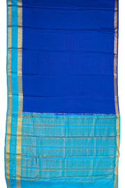 Royal Blue Mysore Semi Crepe Silk Saree 10077216