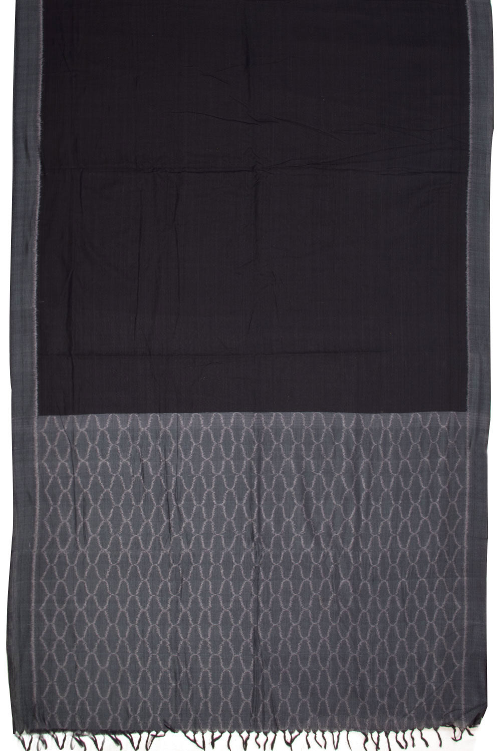 Black Handloom Maniabandha Ikat Cotton Saree
