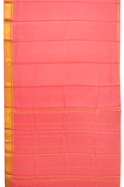 Blush Pink Monotone Mysore Crepe Silk Saree With Floral Border 10043578 