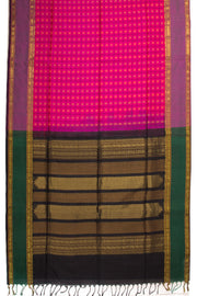 Pink Handloom Kanchi Silk Cotton Saree 10073552