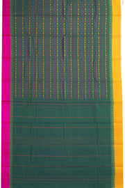 Green Kanchi Cotton Sarees with Silk Border 10074945