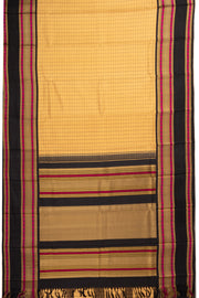 Beige Handloom Threadwork Kanjivaram Silk Saree 10074948