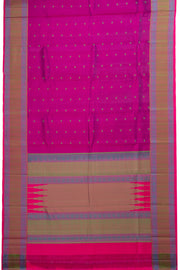 Purple Handloom Threadwork Kanjivaram Silk Saree 10074949