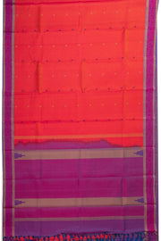 Red Handloom Threadwork Kanjivaram Silk Saree 10074951