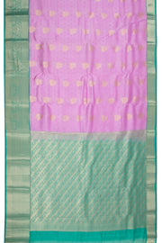 Violet Handloom Kanjivaram Blended Silk Saree 10072884