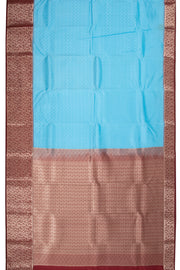 Blue Handloom Kanjivaram Blended Silk Saree 10072886