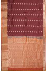 Maroon Handloom Kanjivaram Blended Silk Saree 10072889