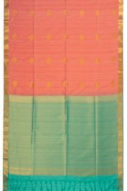 Peach Jute Weave Kanjivaram Vegan Silk Saree 10073843