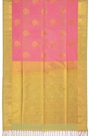 Pink Kanjivaram Vegan Silk Saree with Contrast Pallu 10073853