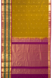 Green Kanjivaram Vegan Silk Saree with Contrast Pallu 10073872