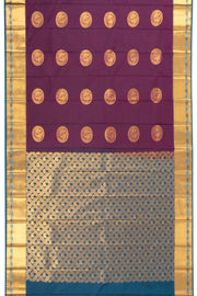 Purple Kanjivaram Vegan Silk Saree with Contrast Pallu 10073884