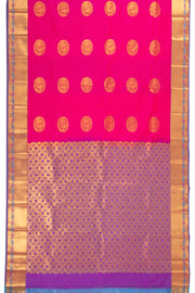 Magenta Kanjivaram Vegan Silk Saree with Contrast Pallu 10073887