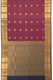 Maroon Kanjivaram Vegan Silk Saree 10073889