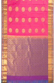 Pink Kanjivaram Vegan Silk Saree 10073897