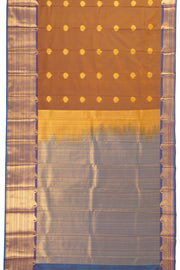 Brown Kanjivaram Vegan Silk Saree with Contrast Pallu 10073899