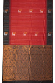 Red Kanjivaram Vegan Silk Saree with Contrast Pallu 10074854