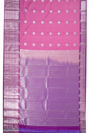 Pink Kanjivaram Vegan Silk Saree with Contrast Pallu 10074857