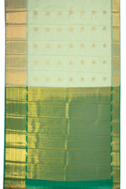 Green Kanjivaram Vegan Silk Saree with Contrast Pallu 10074863
