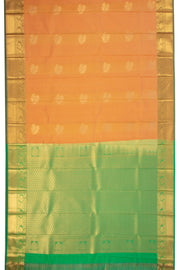 Brown Kanjivaram Vegan Silk Saree with Contrast Pallu 10074866