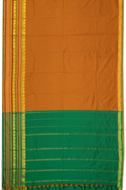 Kanjivaram Vegan Viscose Silk Saree Browny Orange Color and Traditional Design 10075543