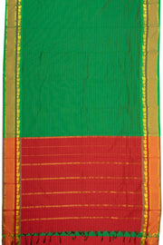 Kanjivaram Vegan Viscose Silk Saree Sea Green Color and Traditional Design 10075545