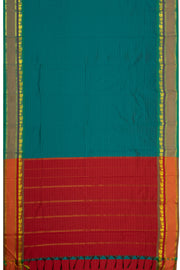 Teal Kanjivaram Vegan Silk Saree 10075549