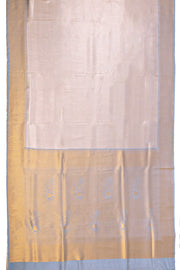 Pastel Sliver Kanjivaram Tissue Vegan Silk Saree 10075575