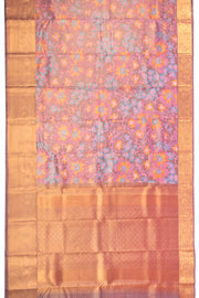 Old Rose Printed Kanjivaram Silk Saree 10075581