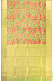 Android Green Printed Kanjivaram Silk Saree 10075582