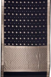 Black Kanjivaram Vegan Silk Saree 10075585