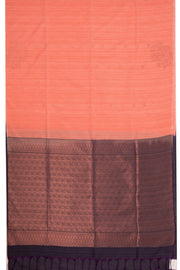 Coral Jute Weave Kanjivaram Vegan Silk Saree 10075706