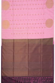 Pink Jute Weave Kanjivaram Vegan Silk Saree 10075707