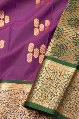 Purple  Kanjivaram Vegan Silk Saree 10076027