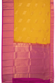 Yellow Kanjivaram Vegan Silk Saree 10076031
