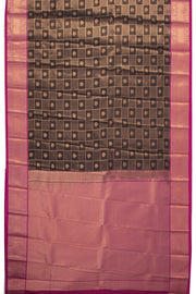 Black Kanjivaram Vegan Silk Saree 10076033