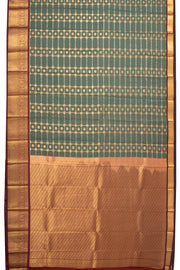 Green Kanjivaram Vegan Silk Saree 10076034