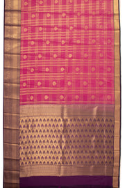 Pink Kanjivaram Vegan Silk Saree 10076036