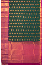 Green Kanjivaram Vegan Silk Saree 10076037