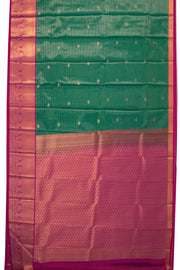 Green Kanjivaram Vegan Silk Saree 10076038