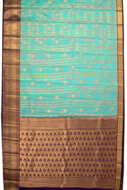 Blue Kanjivaram Vegan Silk Saree 10076043