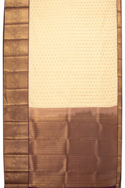 Cream Kanjivaram Vegan Silk Saree 10076045