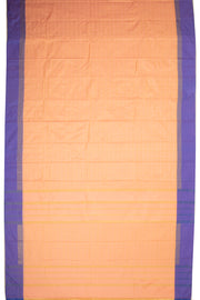 Peach Art Silk Kanjivaram Saree With Checks Design 10076310